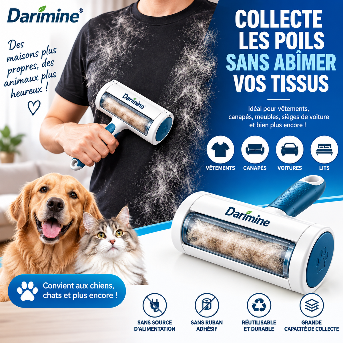 Rouleau anti-poils  Darimine™